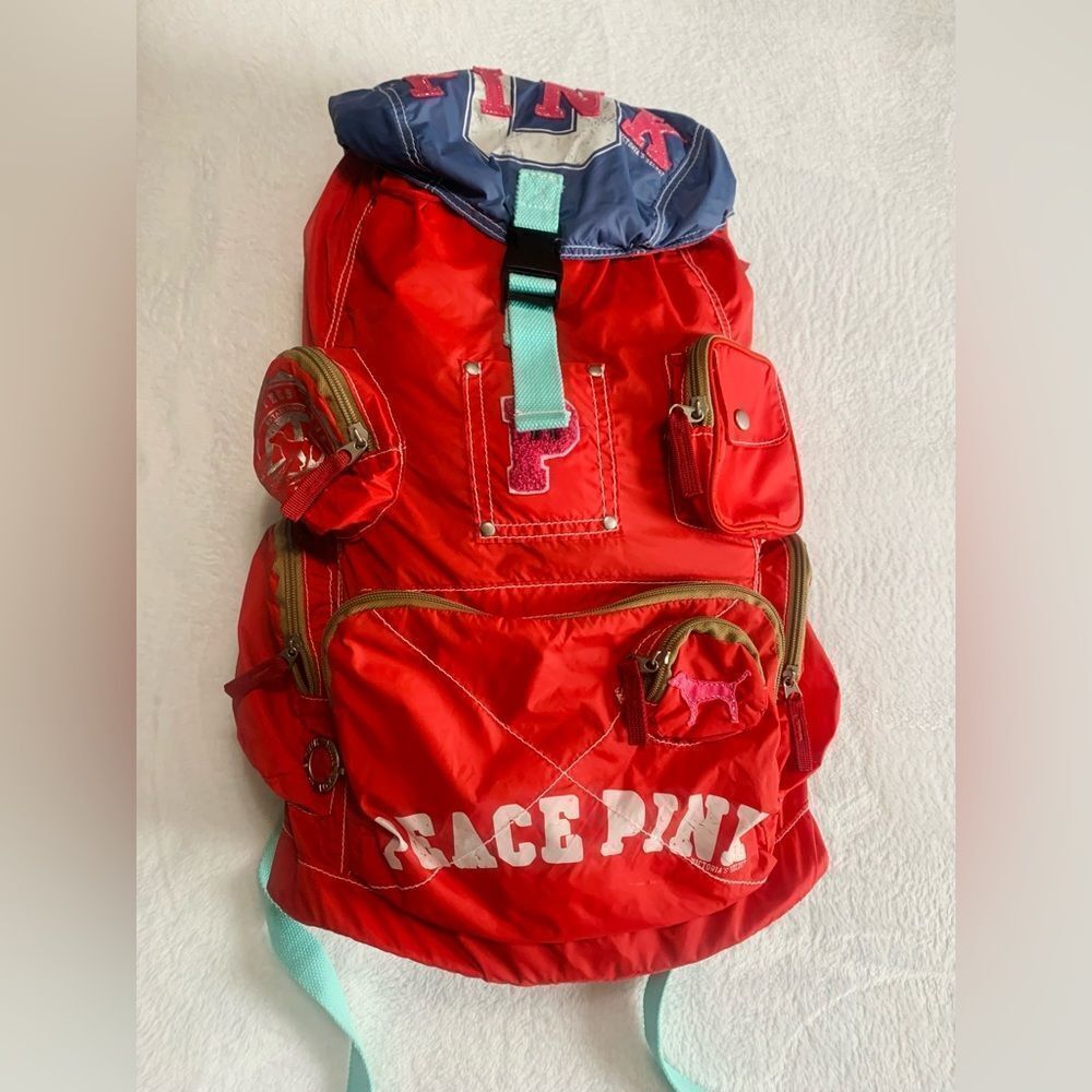 VS PINK UNIVERSITY RED VINTAGE BACKPACK